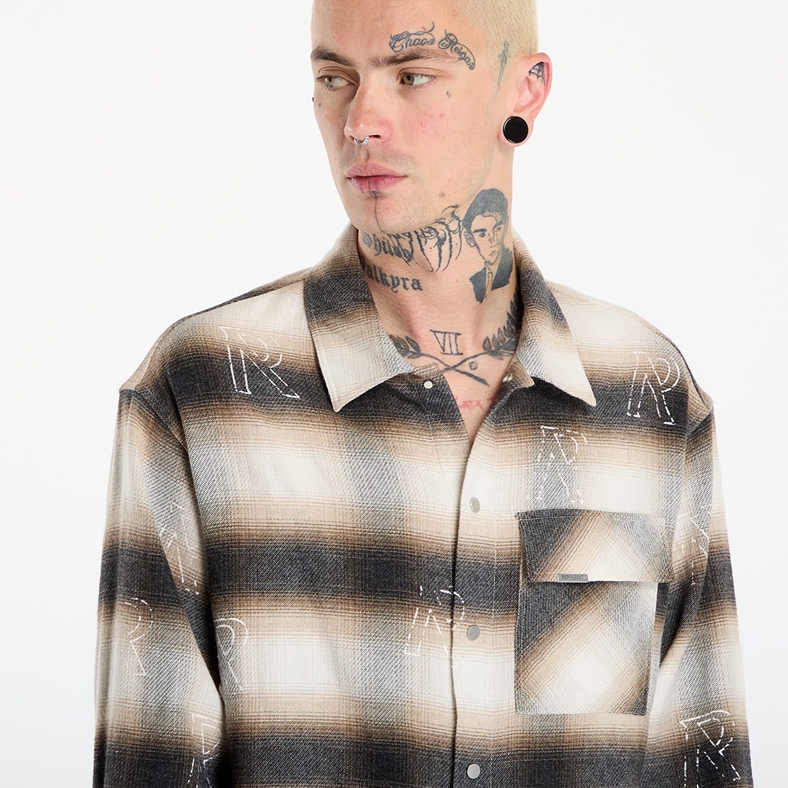 Košile REPRESENT All Over Initial Flannel UNISEX Latte
