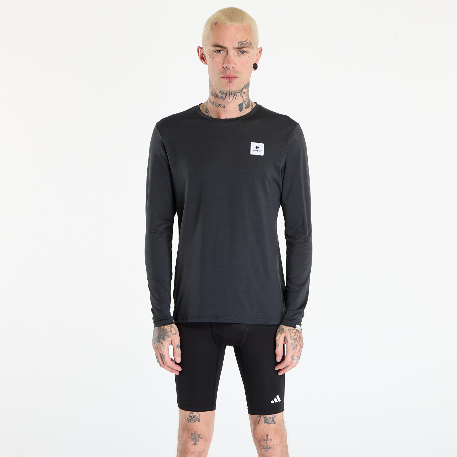 T-shirts SAYSKY Reflective Logo Pace Long Sleeve Black