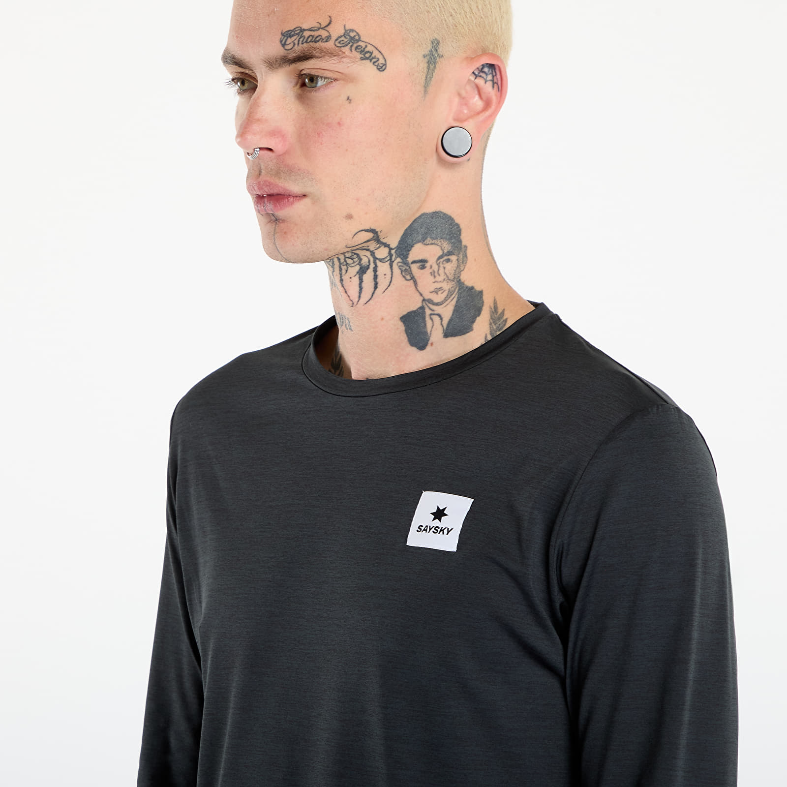 T-shirts SAYSKY Reflective Logo Pace Long Sleeve Black