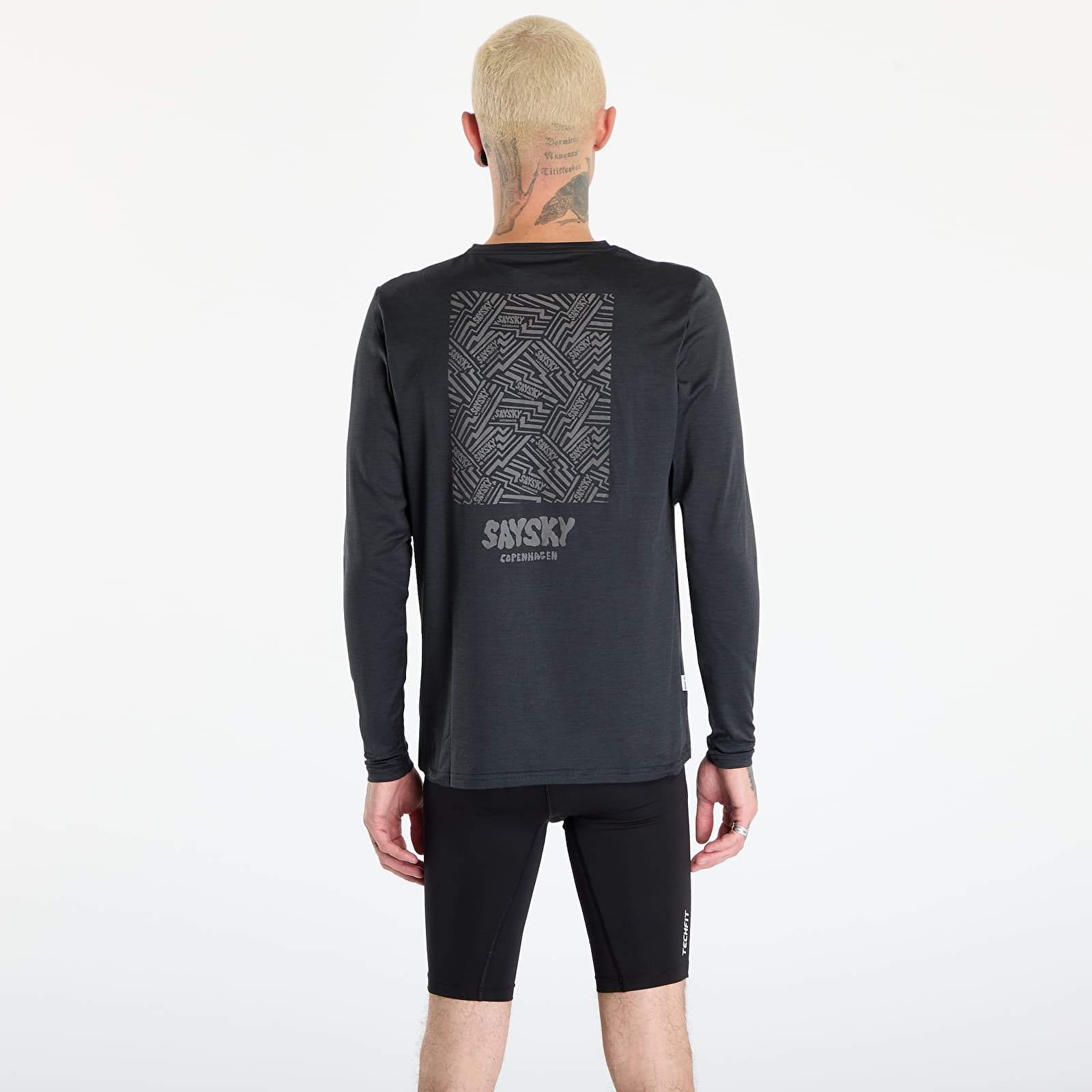 T-shirts SAYSKY Reflective Logo Pace Long Sleeve Black