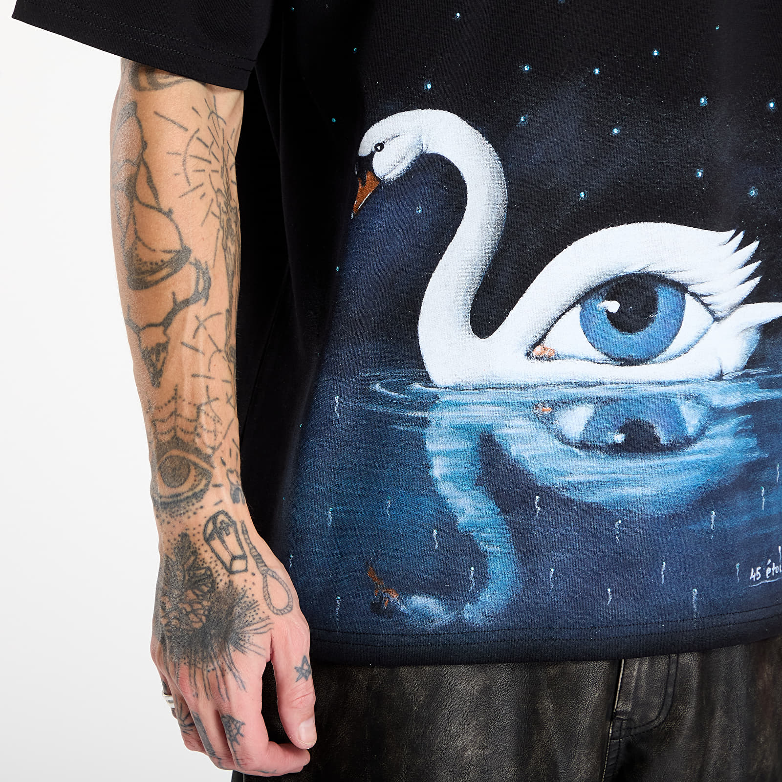 Majice T-shirt MISBHV Olbinski Edition Crystal Swan T-Shirt Black