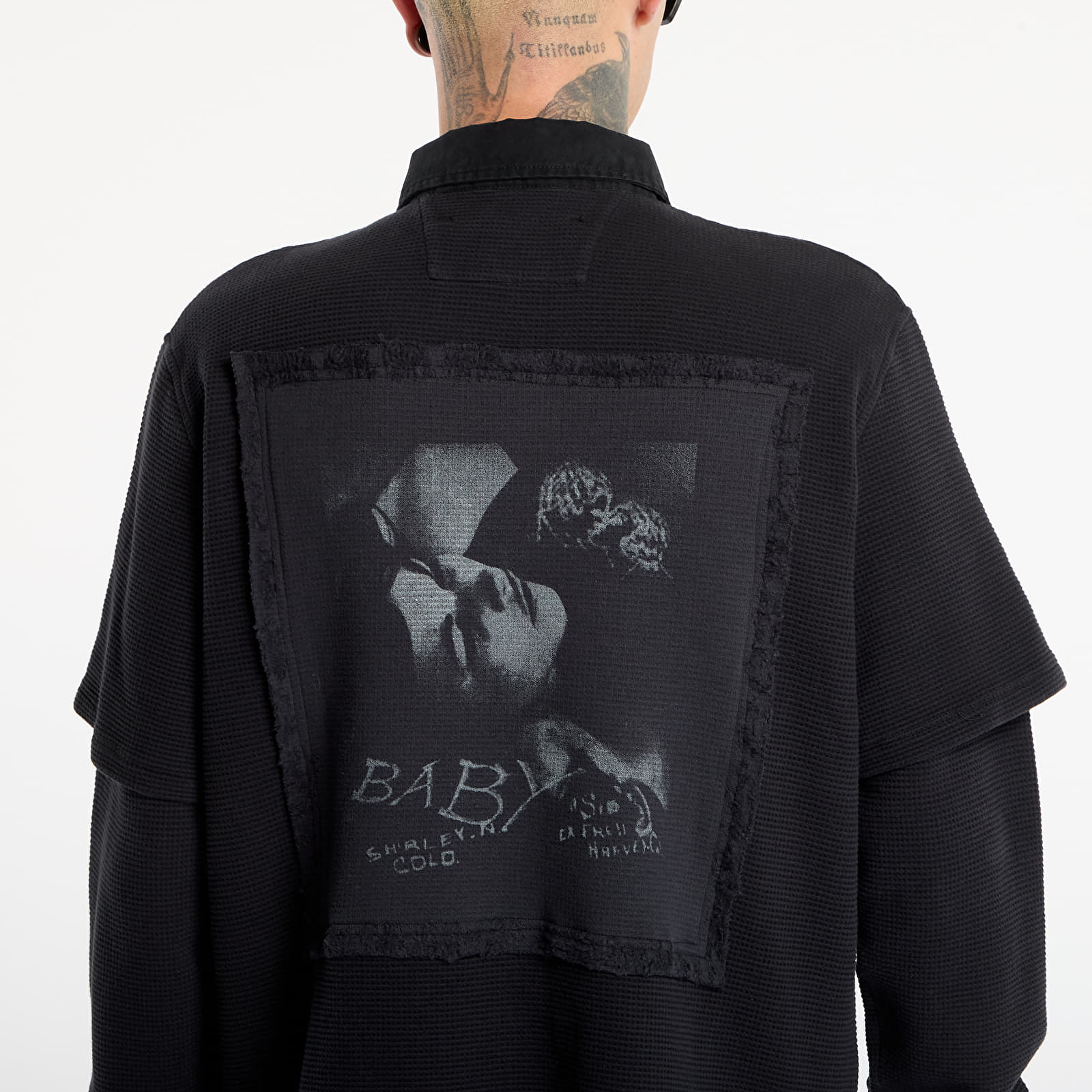 T-shirts MISBHV Layered Polo Longsleeve Washed Black
