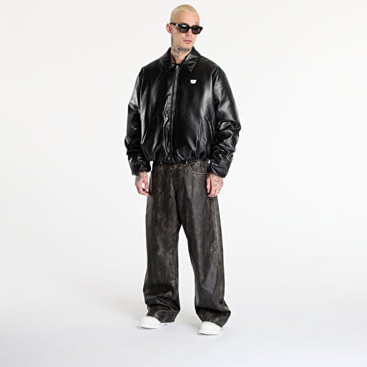 Jackets MISBHV Faux Leather Puffer Bomber Jacket Black (251M427