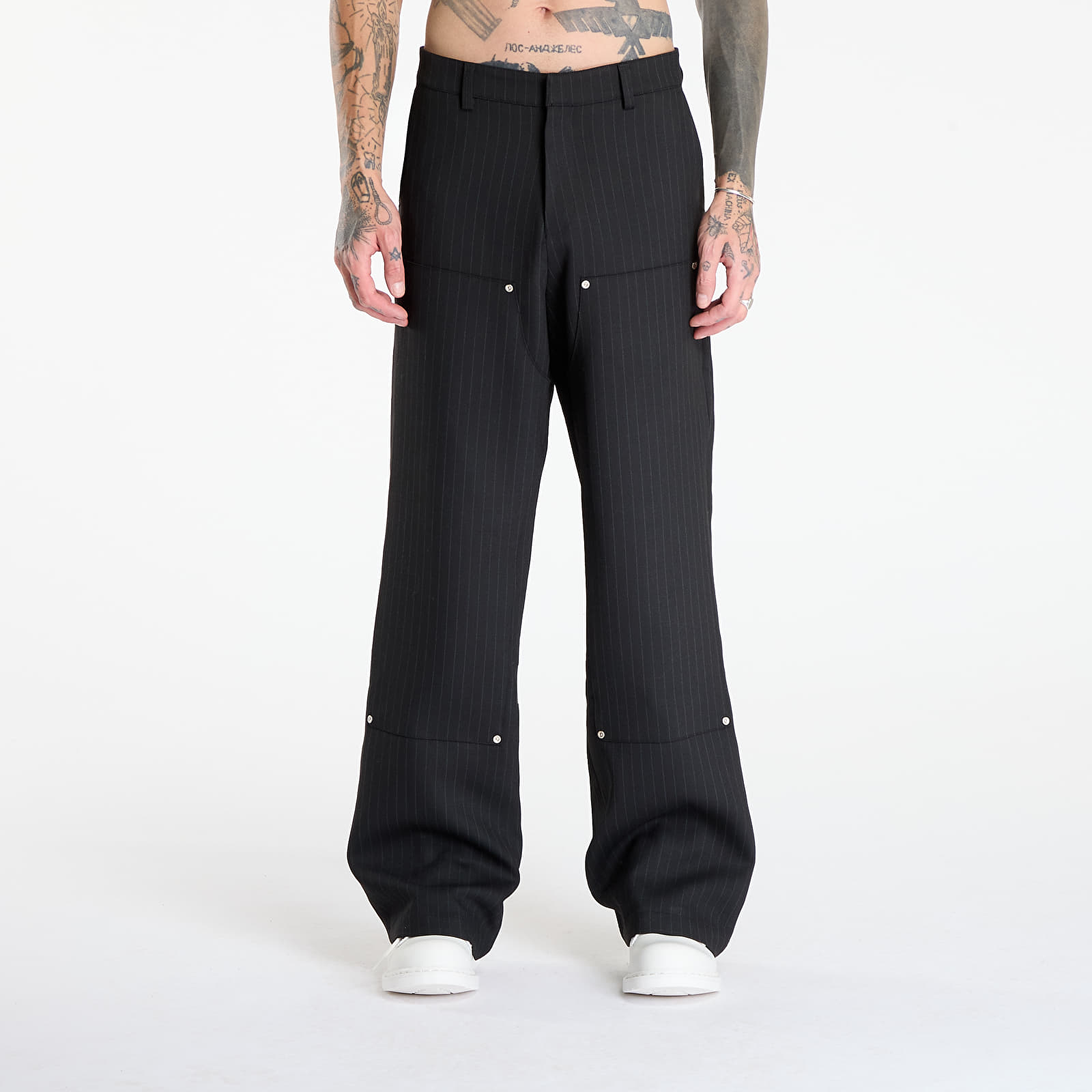 Hosen MISBHV Pinstripe Carpenter Trousers  Black
