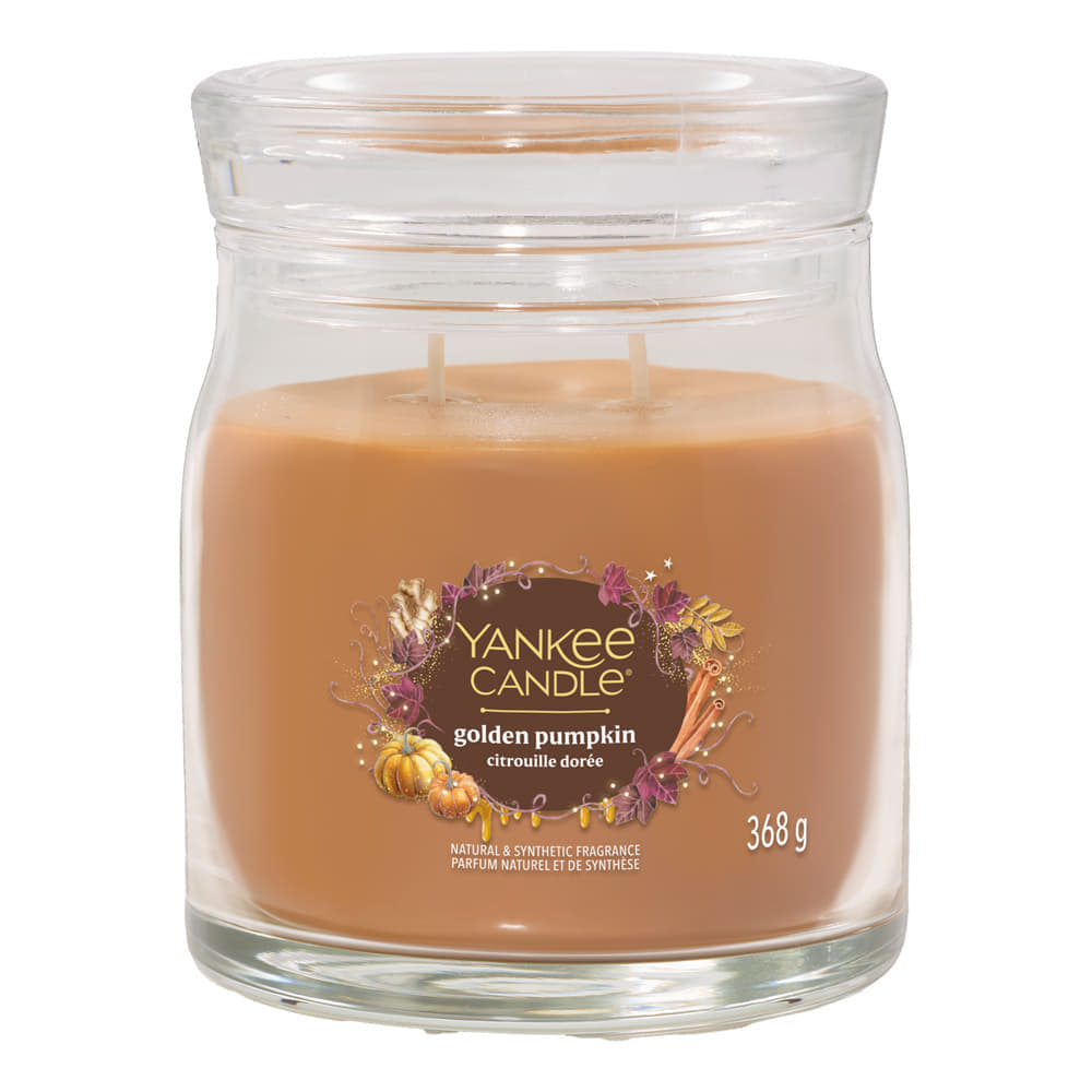 Yankee Candle Signature Medium Jar 2 Wicks Golden Pumpkin Universal