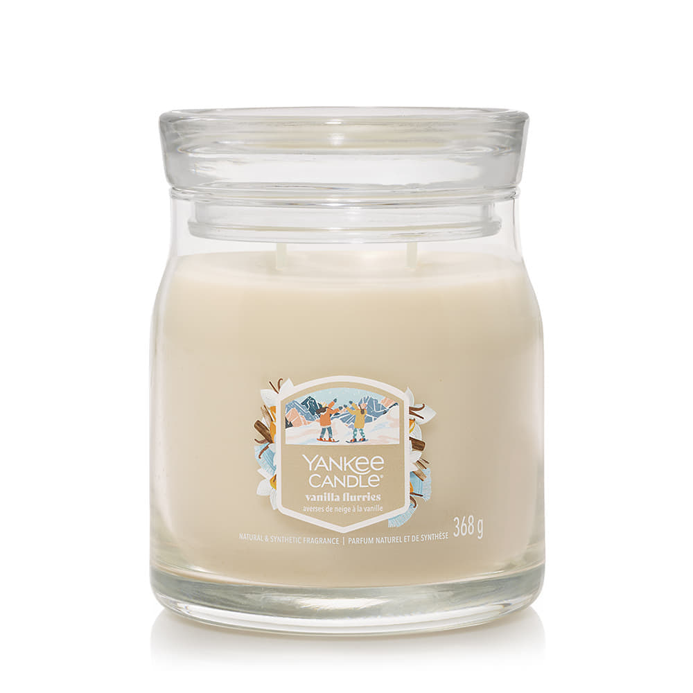 Yankee Candle Signature Medium Jar 2 Wicks Vanilla Flurries Universal