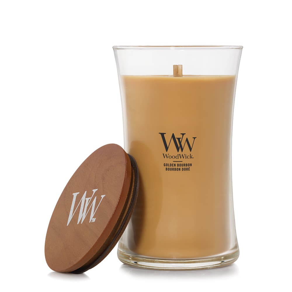 Ostatní doplňky Woodwick Large Hourglass Candle Golden Bourbon