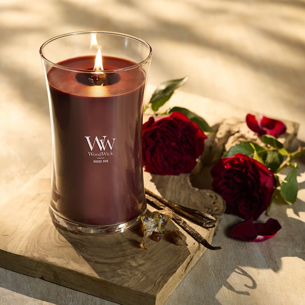 Ostatní doplňky Woodwick Large Hourglass Candle Rouge Oud