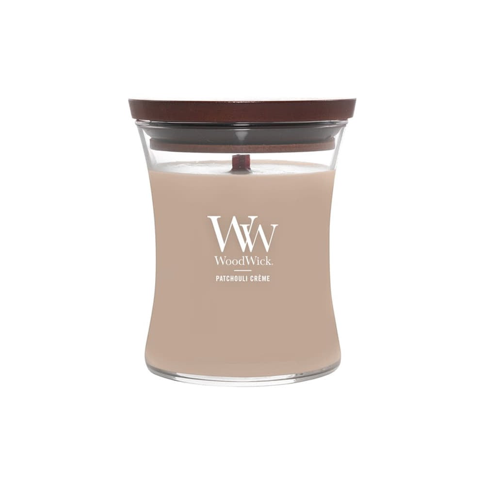 andere Accessoires Woodwick Medium Hourglass Candle Patchouli Creme