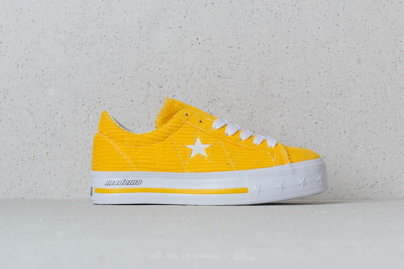 Converse x mademe new arrivals one star platform yellow