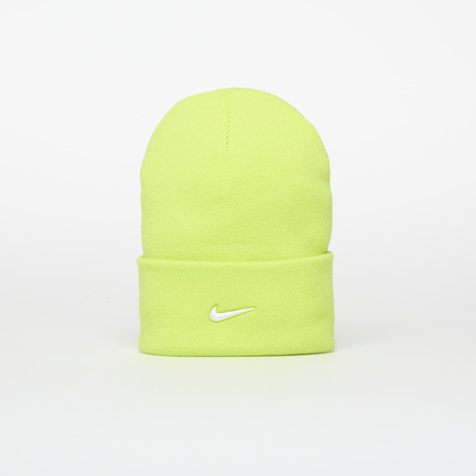Pánské čepice Nike Peak Swoosh Beanie Cyber/ White