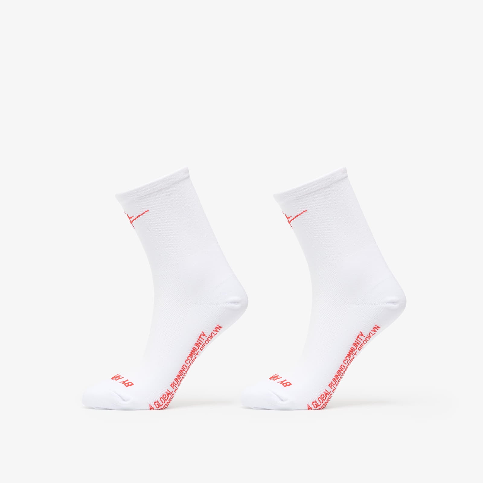 Șosete Bandit Lite Run™ Signature Socks 2-Pack White/ Intense Red M/L