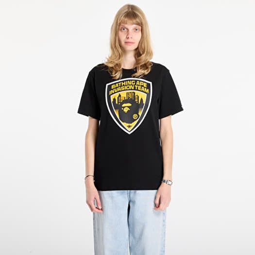 A BATHING APE Security Emblem Tee UNISEX Black