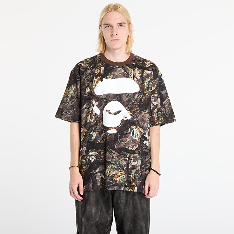 T-shirt A BATHING APE Tree Edge Camo Ape Face Relaxed Fit Tee UNISEX Brown