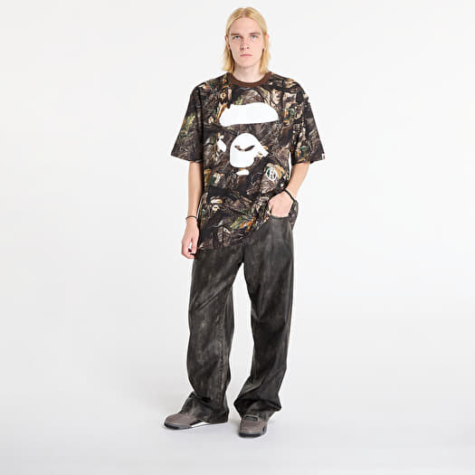 A BATHING APE Tree Edge Camo Ape Face Relaxed Fit Tee UNISEX Brown