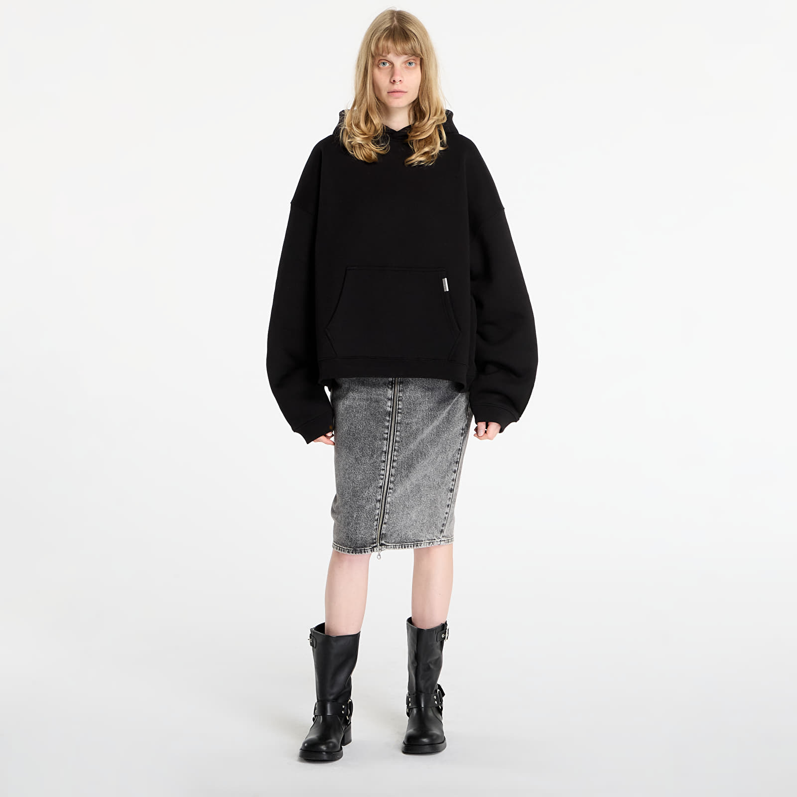 Mikinas ar kapuci un sporta krekli REPRESENT Initial Boxy Oversized Hoodie UNISEX Black