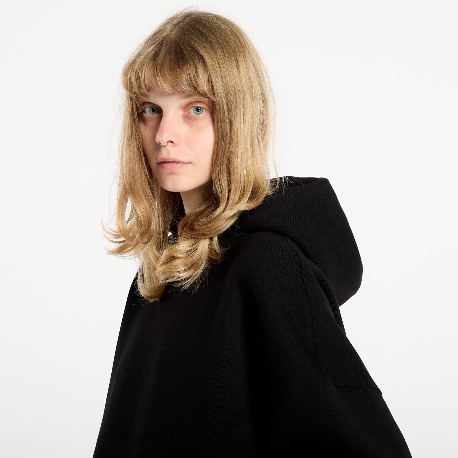 Mikinas ar kapuci un sporta krekli REPRESENT Initial Boxy Oversized Hoodie UNISEX Black