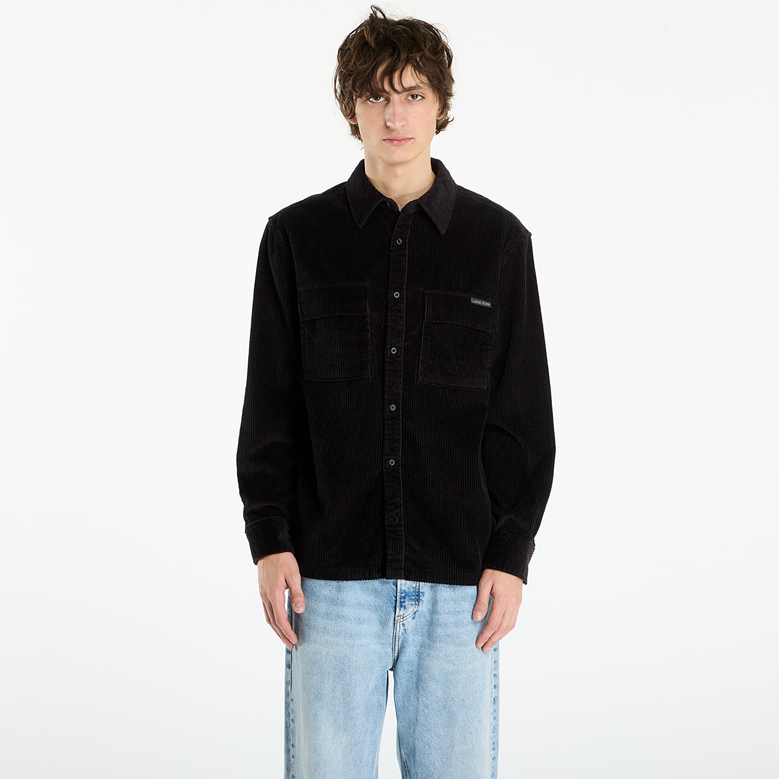 Vīriešu krekli Calvin Klein Jeans Ls Corduroy Pocket Shirt Black