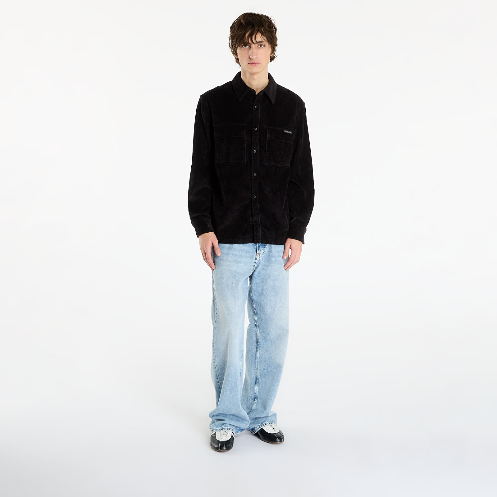 Vīriešu krekli Calvin Klein Jeans Ls Corduroy Pocket Shirt Black