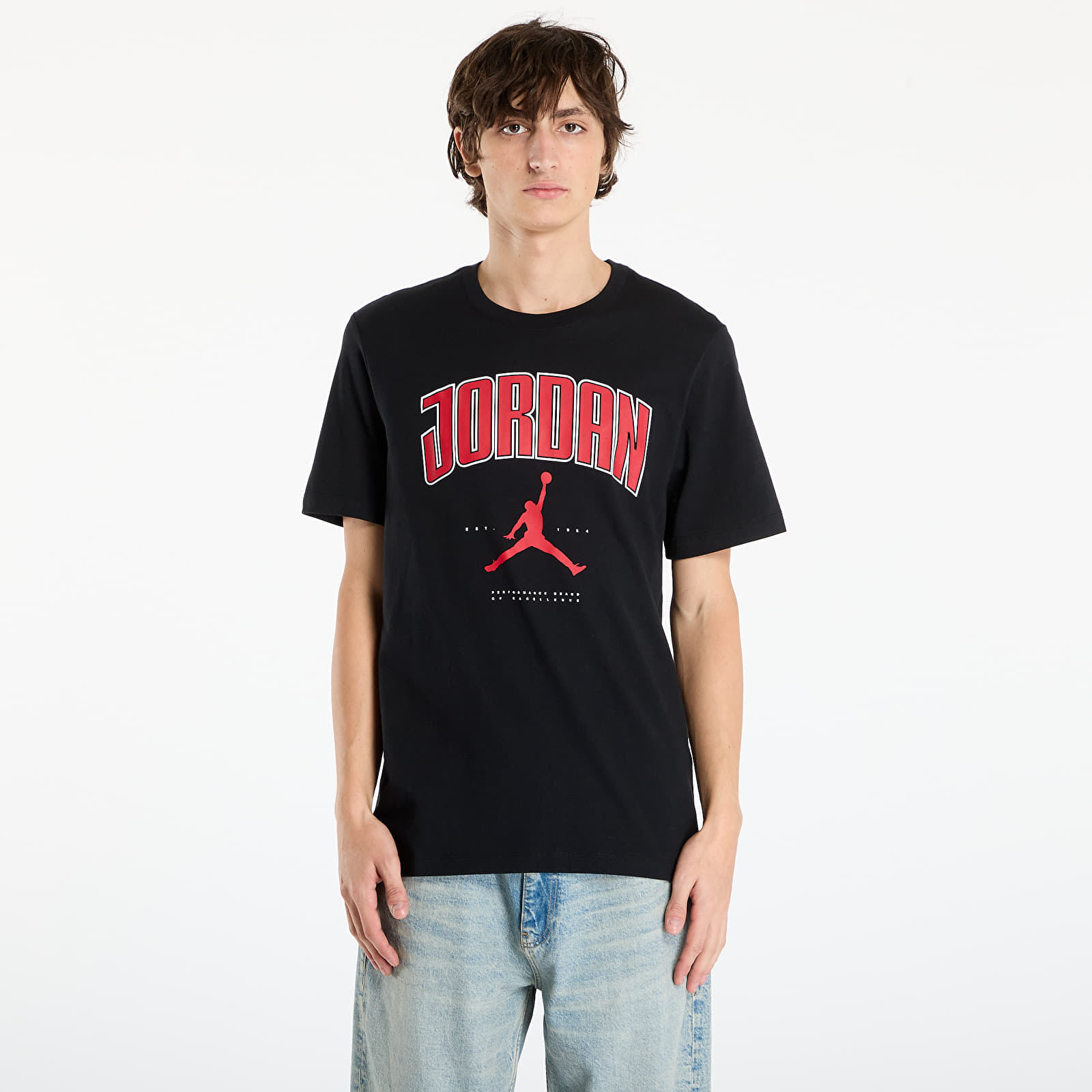 T-shirts Jordan Men's T-shirt Black/ Gym Red/ Gym Red