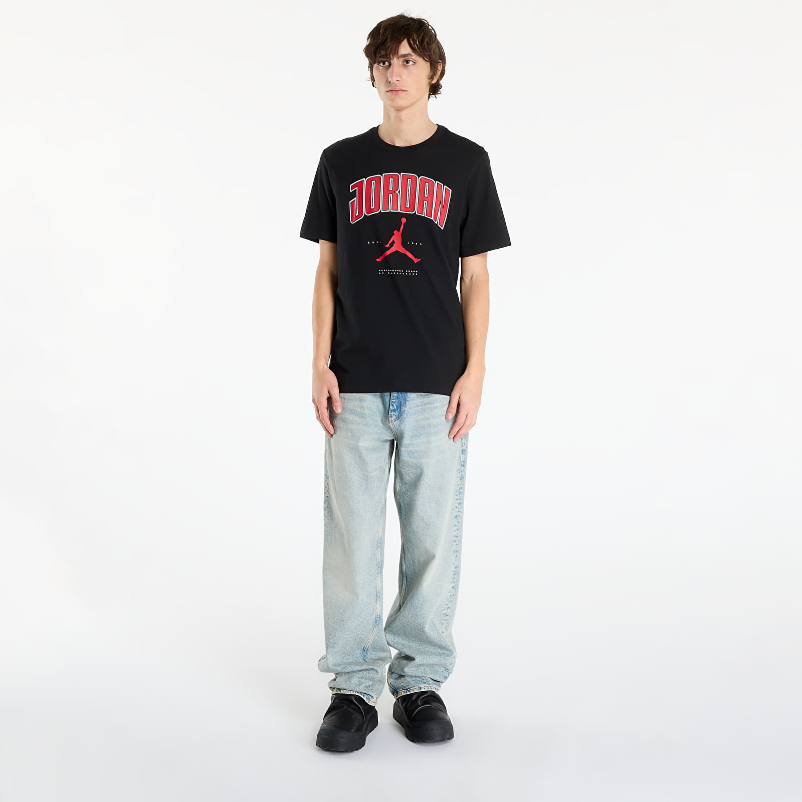 T-shirts Jordan Men's T-shirt Black/ Gym Red/ Gym Red