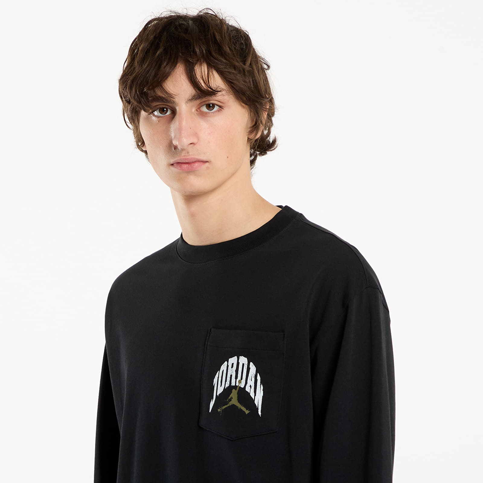 T-skjorter Jordan Brooklyn Men's Realtree Long-Sleeve Pocket Crew Neck Black/ Sail