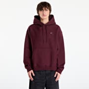 Nike Solo Swoosh Men's Pullover Hoodie Burgundy Crush/ Burgundy Crush/ White