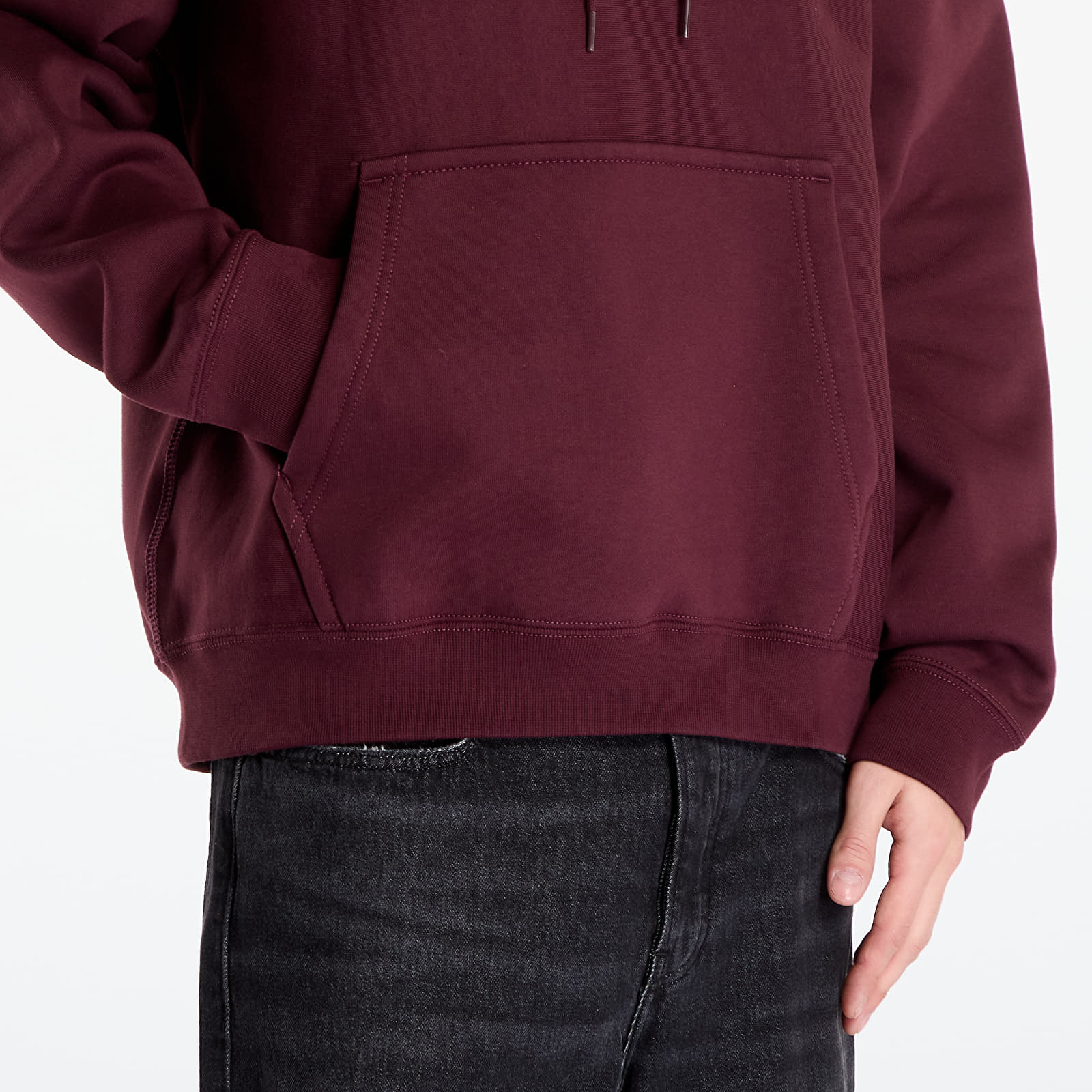 Mikinas ar kapuci un sporta krekli Nike Solo Swoosh Men's Pullover Hoodie Burgundy Crush/ Burgundy Crush/ White
