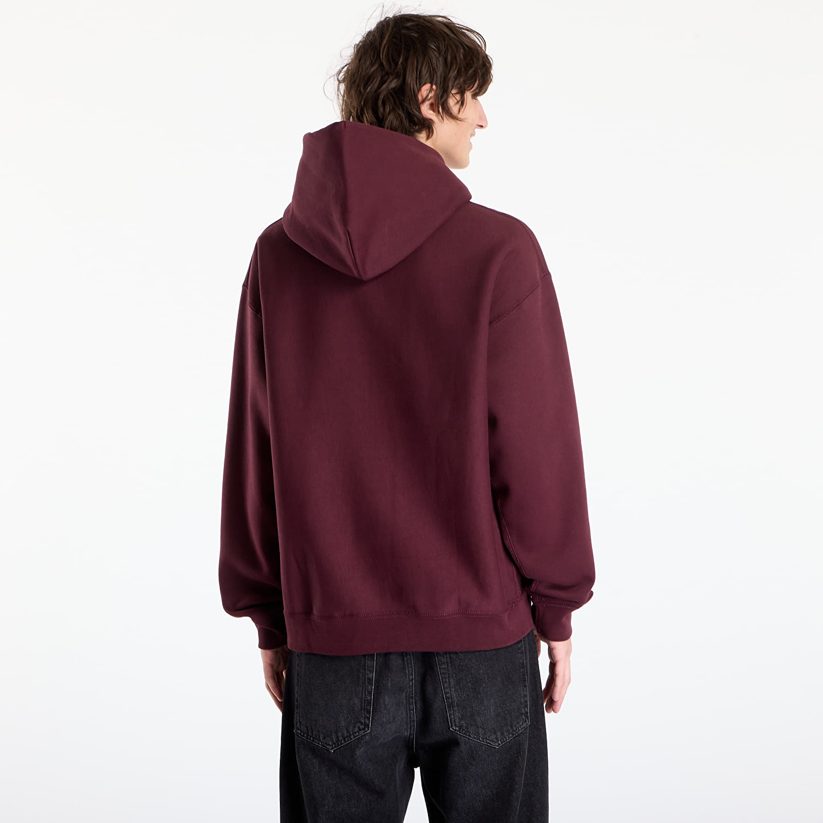 Mikinas ar kapuci un sporta krekli Nike Solo Swoosh Men's Pullover Hoodie Burgundy Crush/ Burgundy Crush/ White