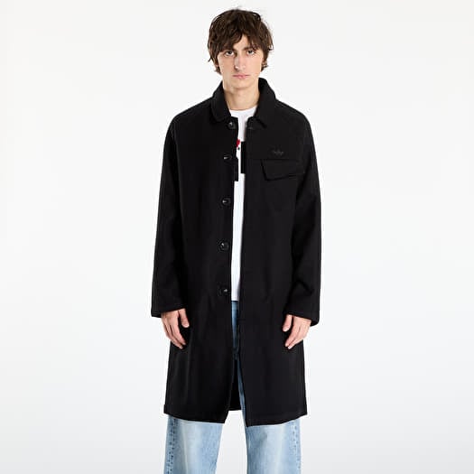 adidas Premium Essentials Wool Overcoat Black