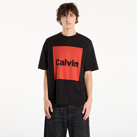 Calvin Klein Jeans Ss 16S Io Calvin Box Graphic Tee Black