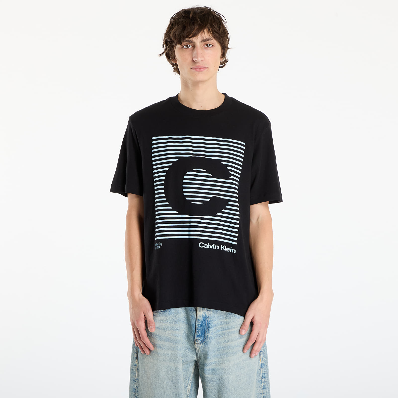 Men's T-shirts Calvin Klein Jeans Ss 20S Io Ck Speaker Graphic Tee Black