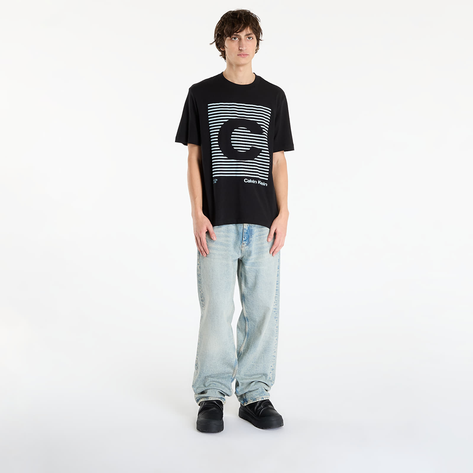 Men's T-shirts Calvin Klein Jeans Ss 20S Io Ck Speaker Graphic Tee Black