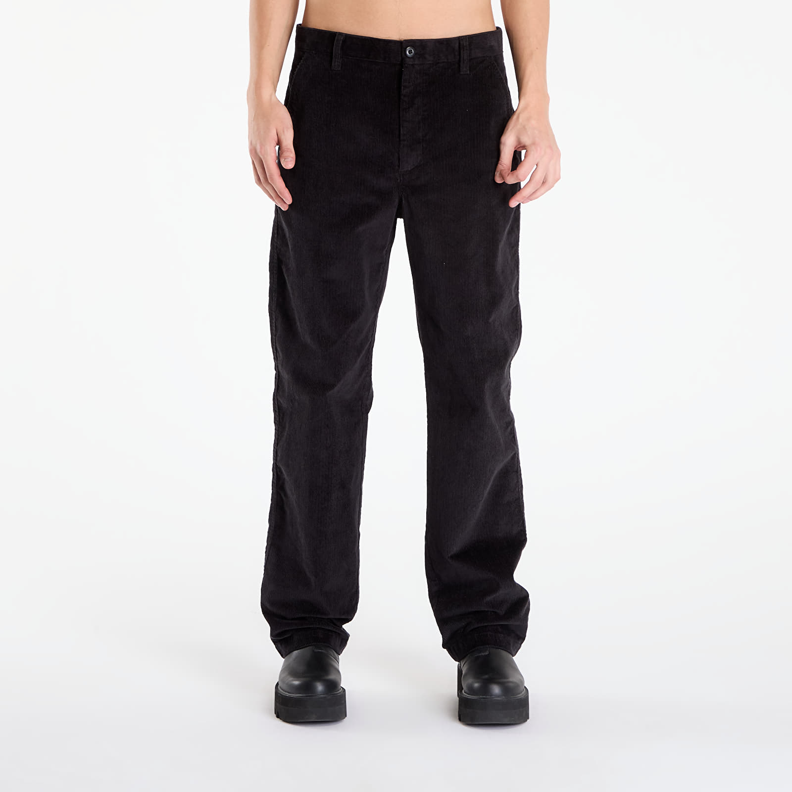 Pantaloni Calvin Klein Jeans 90S Straight Corduroy Pants Black