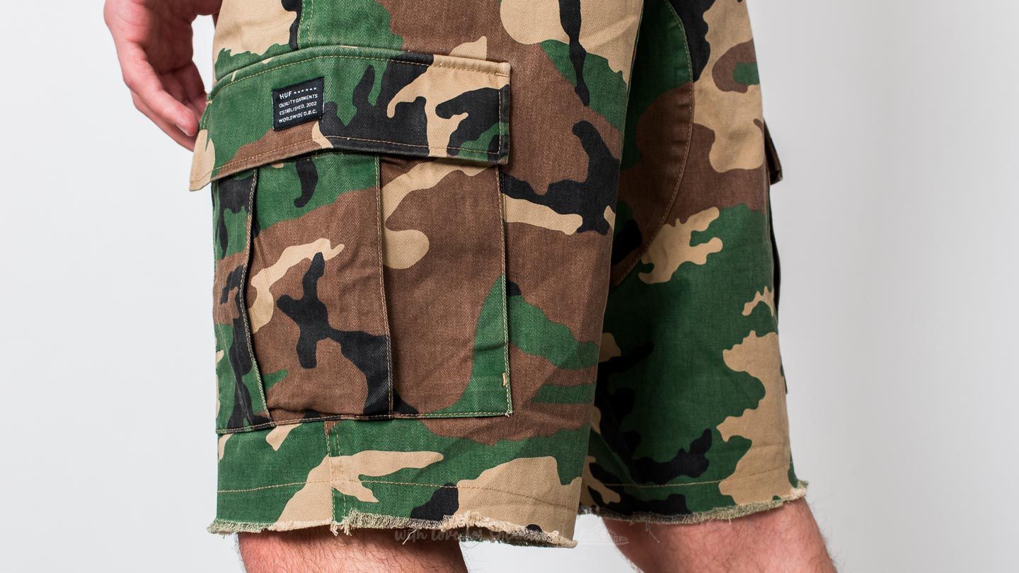 Shorts HUF Standard Issue Cargo Short Woodland Camo