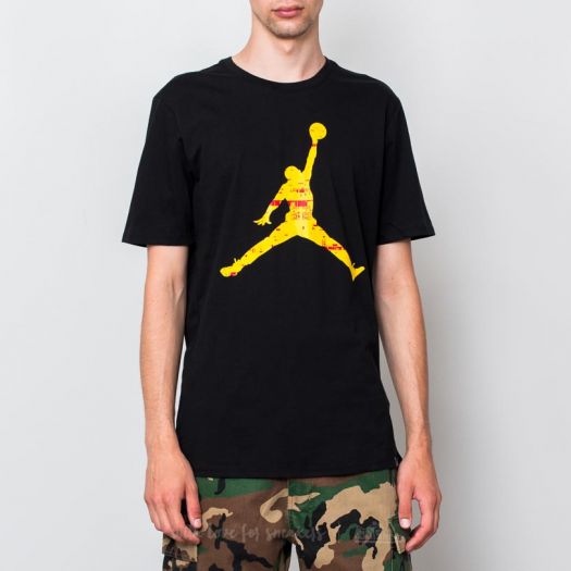 Black and yellow jordan t shirts outlet