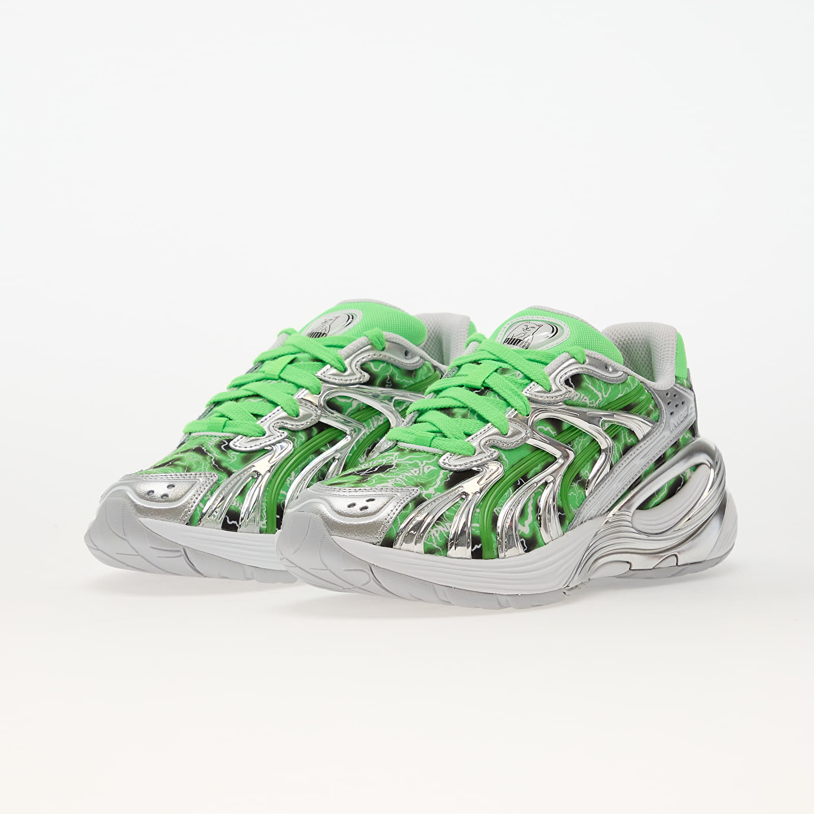 Meeste kingad Puma x RIPNDIP Inverse Puma Silver-Fluro Green Pes