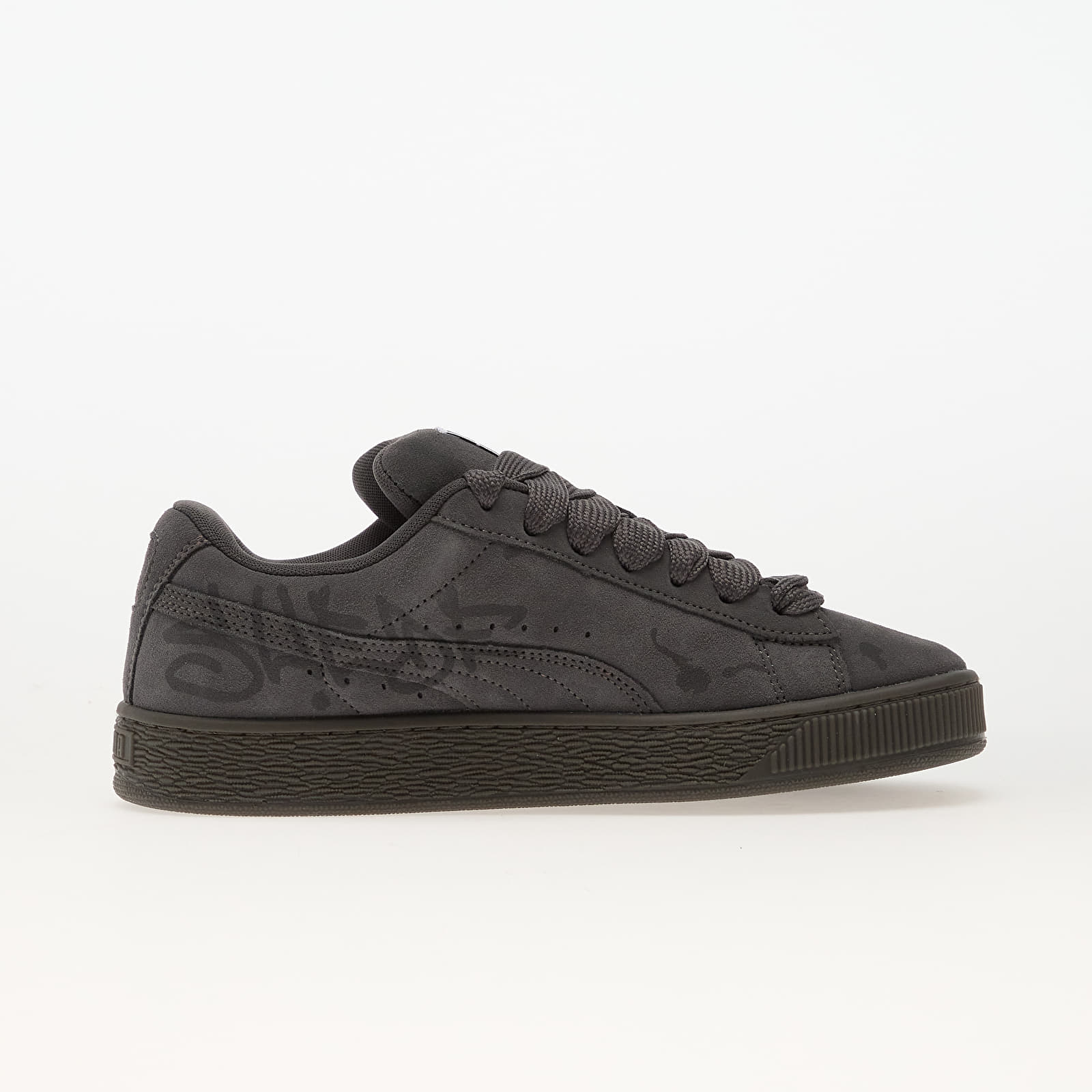 Sapatos de homem Puma Suede XL Splatters Dusky Gray-Gum
