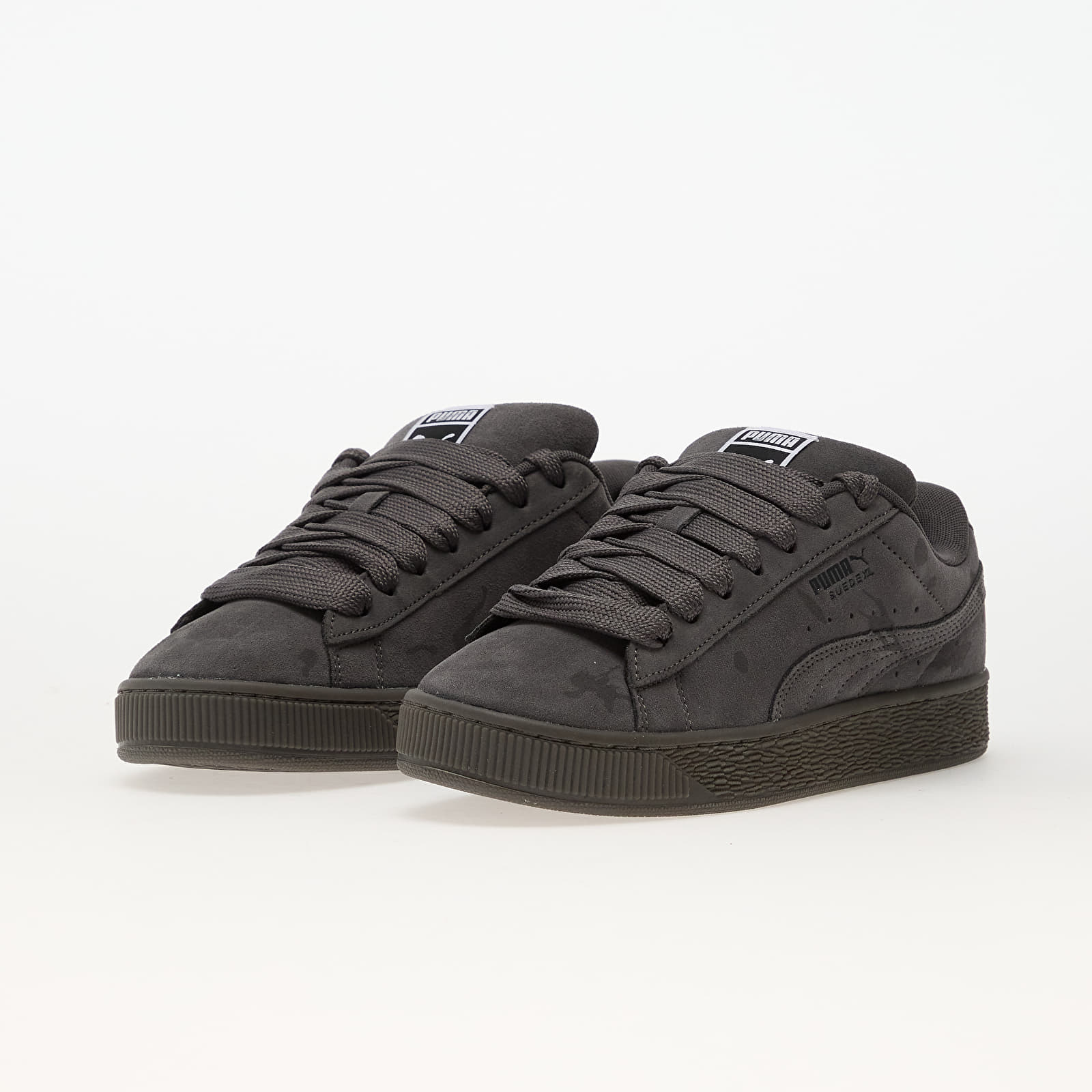 Sapatos de homem Puma Suede XL Splatters Dusky Gray-Gum