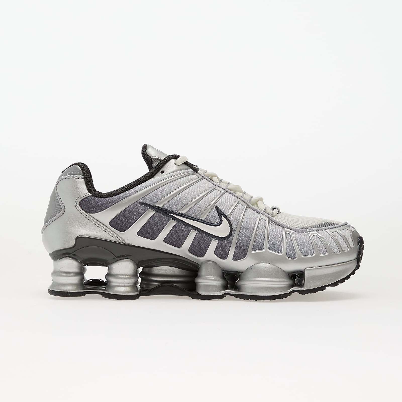 Herren Sneaker und Schuhe Nike Shox Tl Print Metallic Silver/ Summit White-Wolf Grey