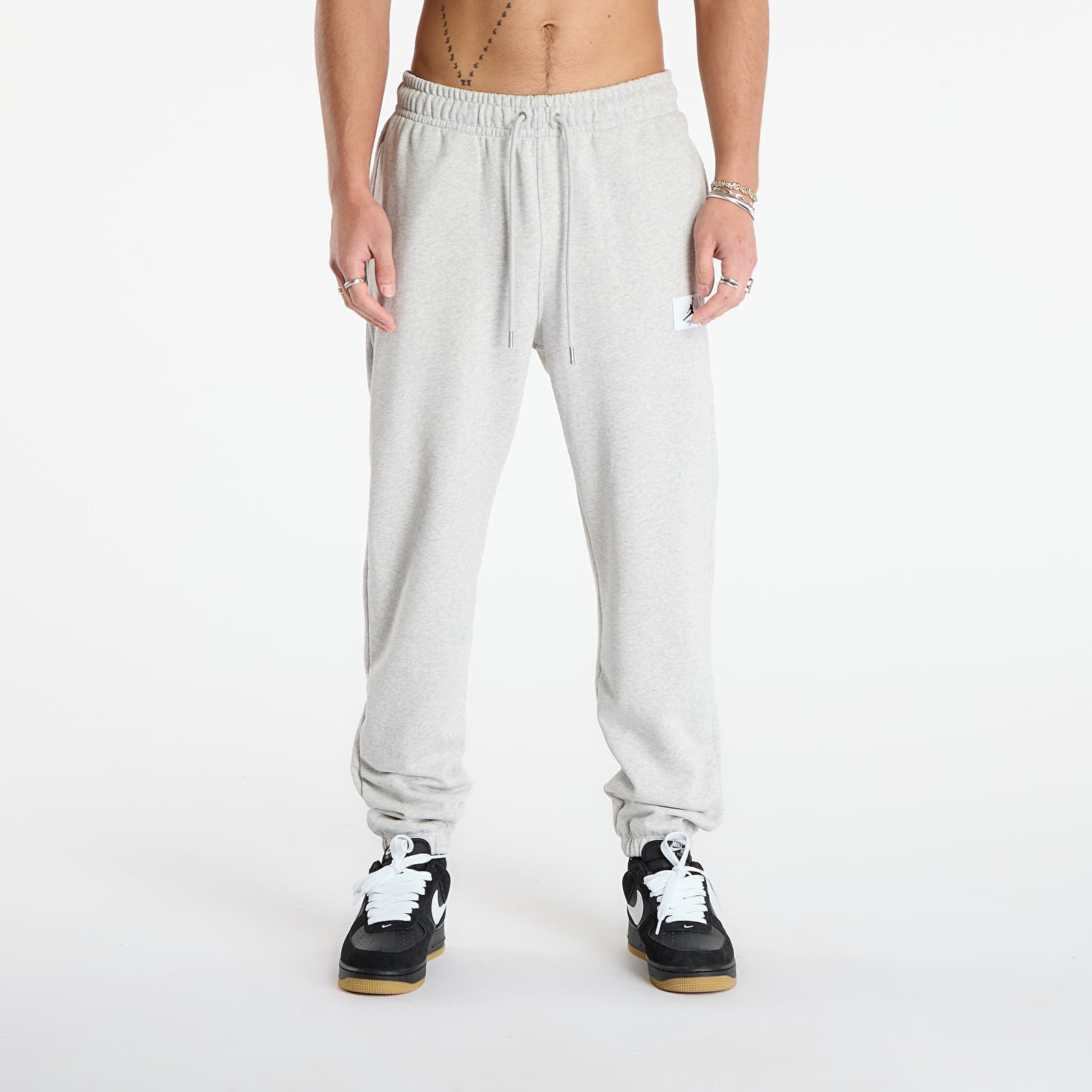 Pantaloni Jordan Flight Fleece Mens Pants Grey Heather/ Black M