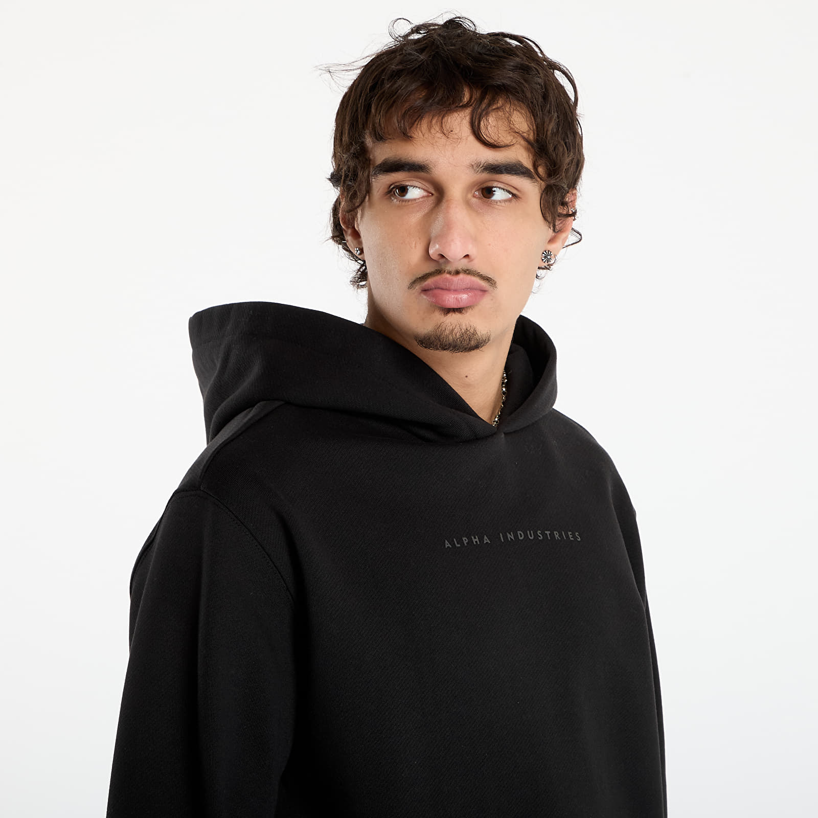 Mikiny Alpha Industries Base Hoodie Black