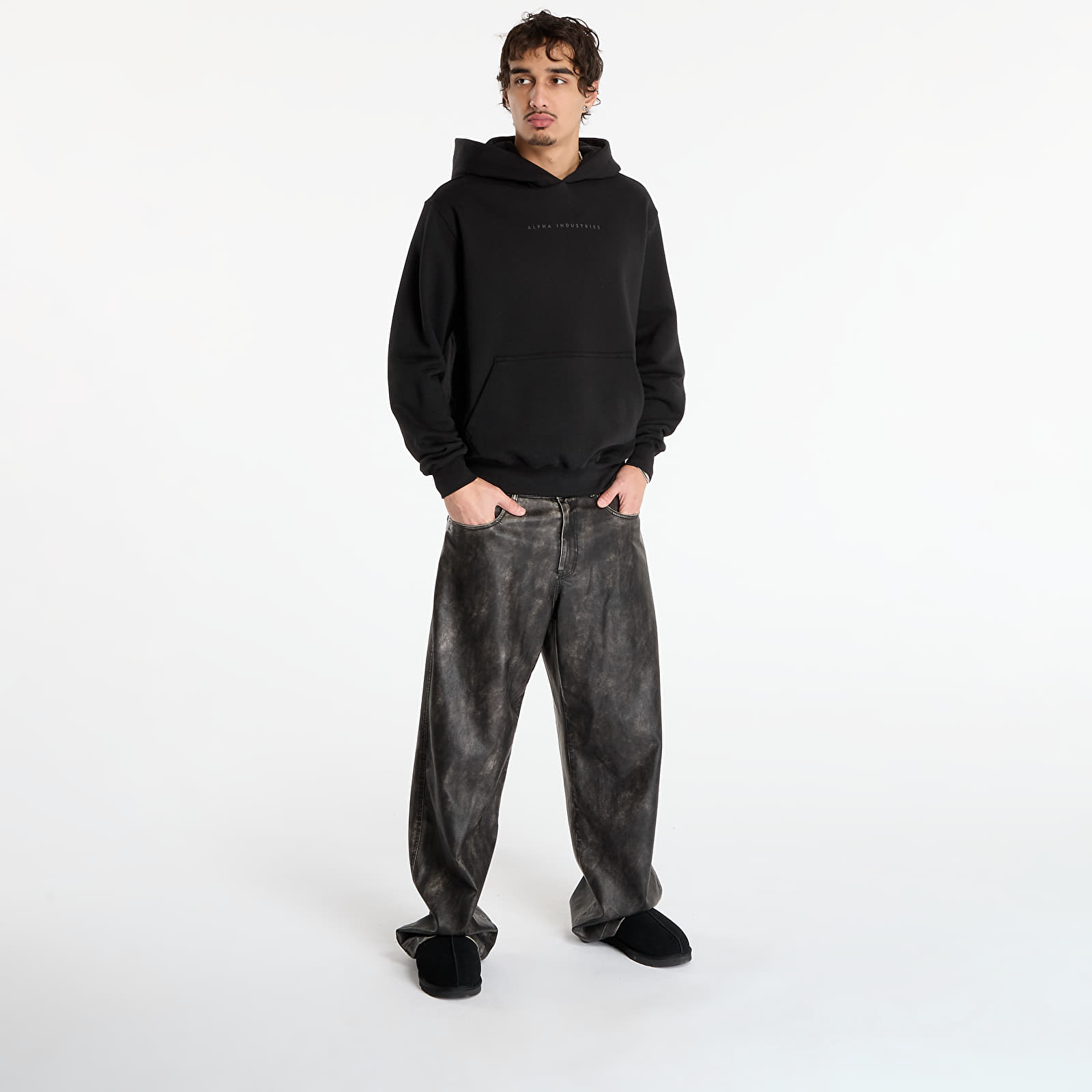 Mikiny Alpha Industries Base Hoodie Black