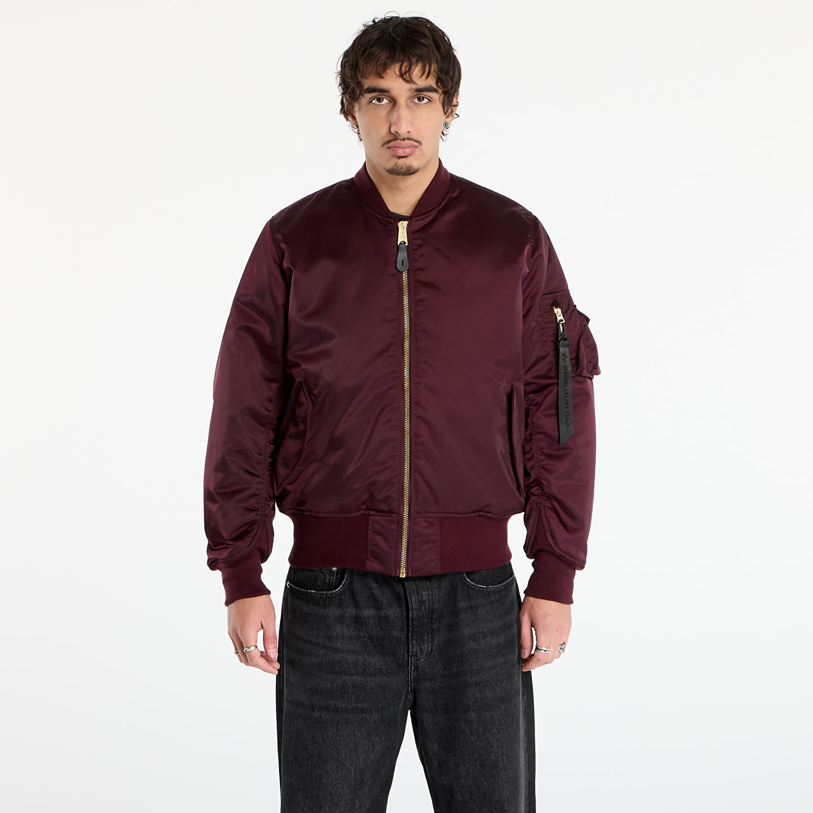 Jakas Alpha Industries MA-1 Base Flight Jacket Dark Cherry