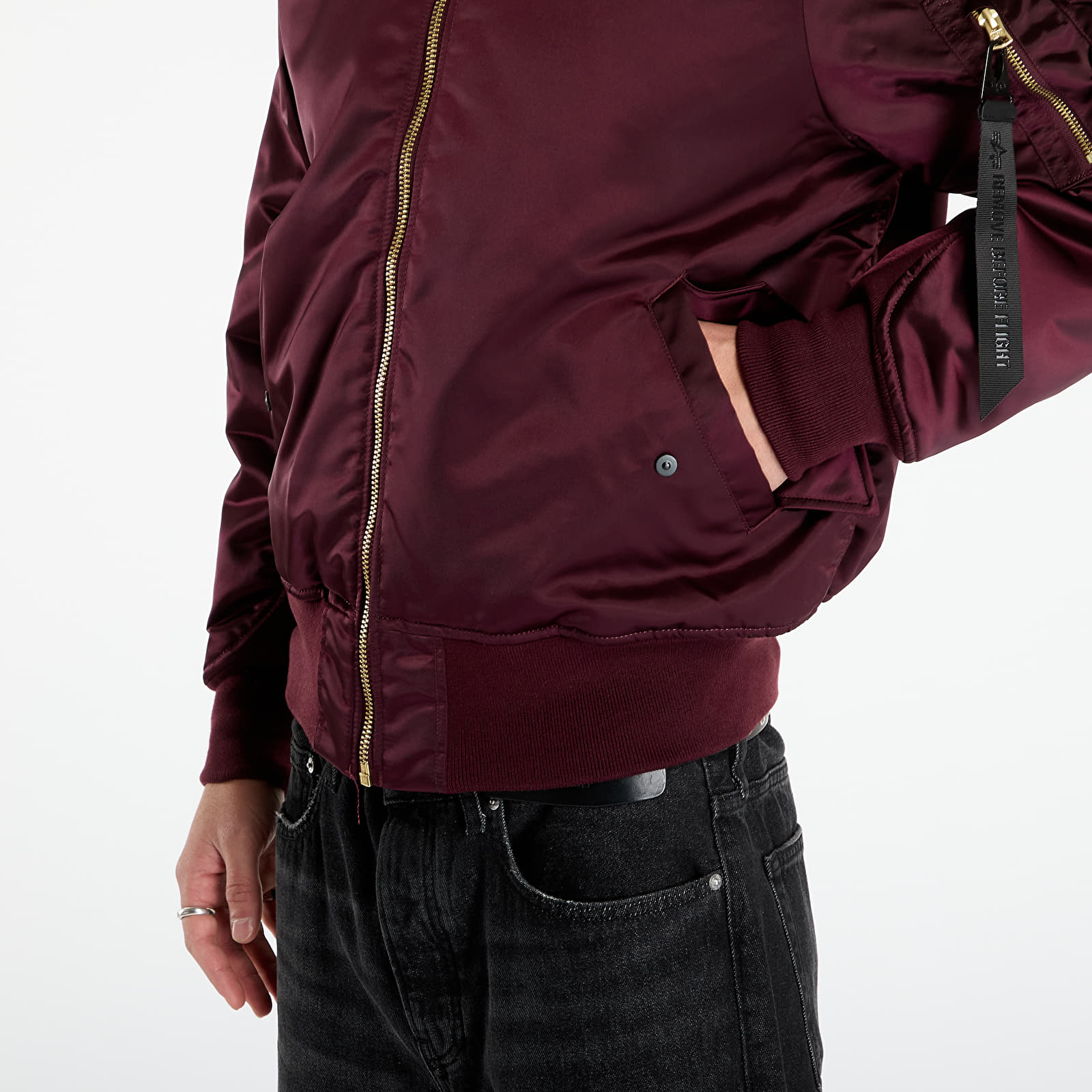 Jakas Alpha Industries MA-1 Base Flight Jacket Dark Cherry