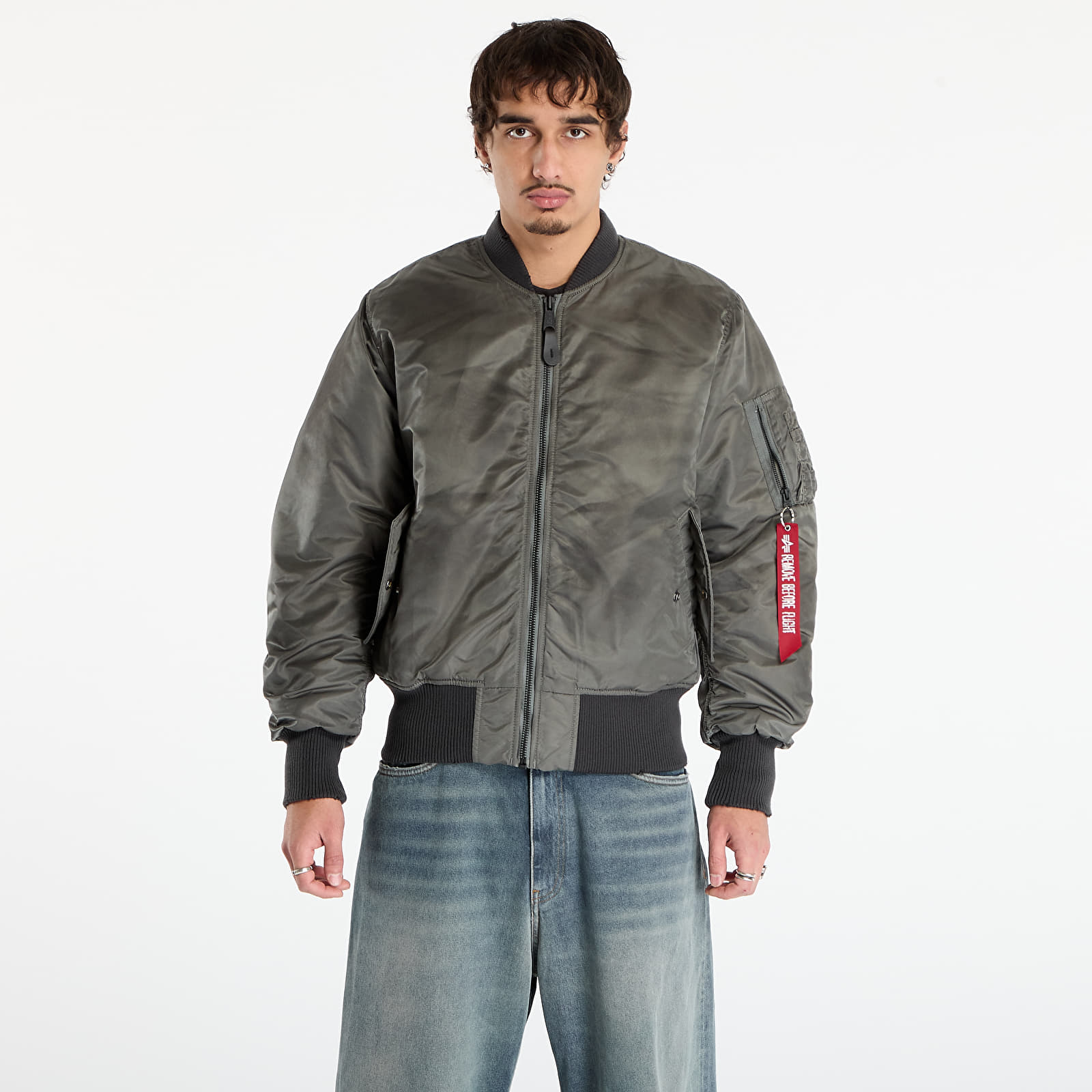 Herenjassen Alpha Industries MA-1 Distressed Vintage Green