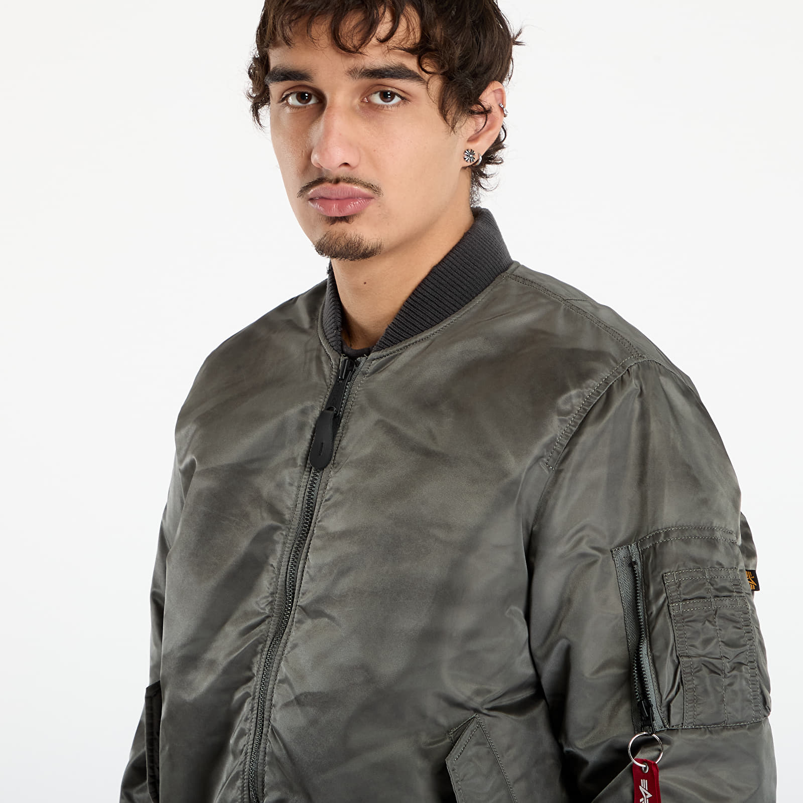 Herenjassen Alpha Industries MA-1 Distressed Vintage Green