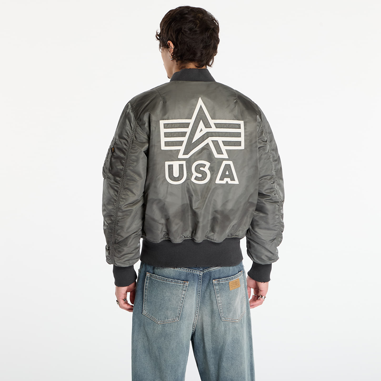 Herenjassen Alpha Industries MA-1 Distressed Vintage Green