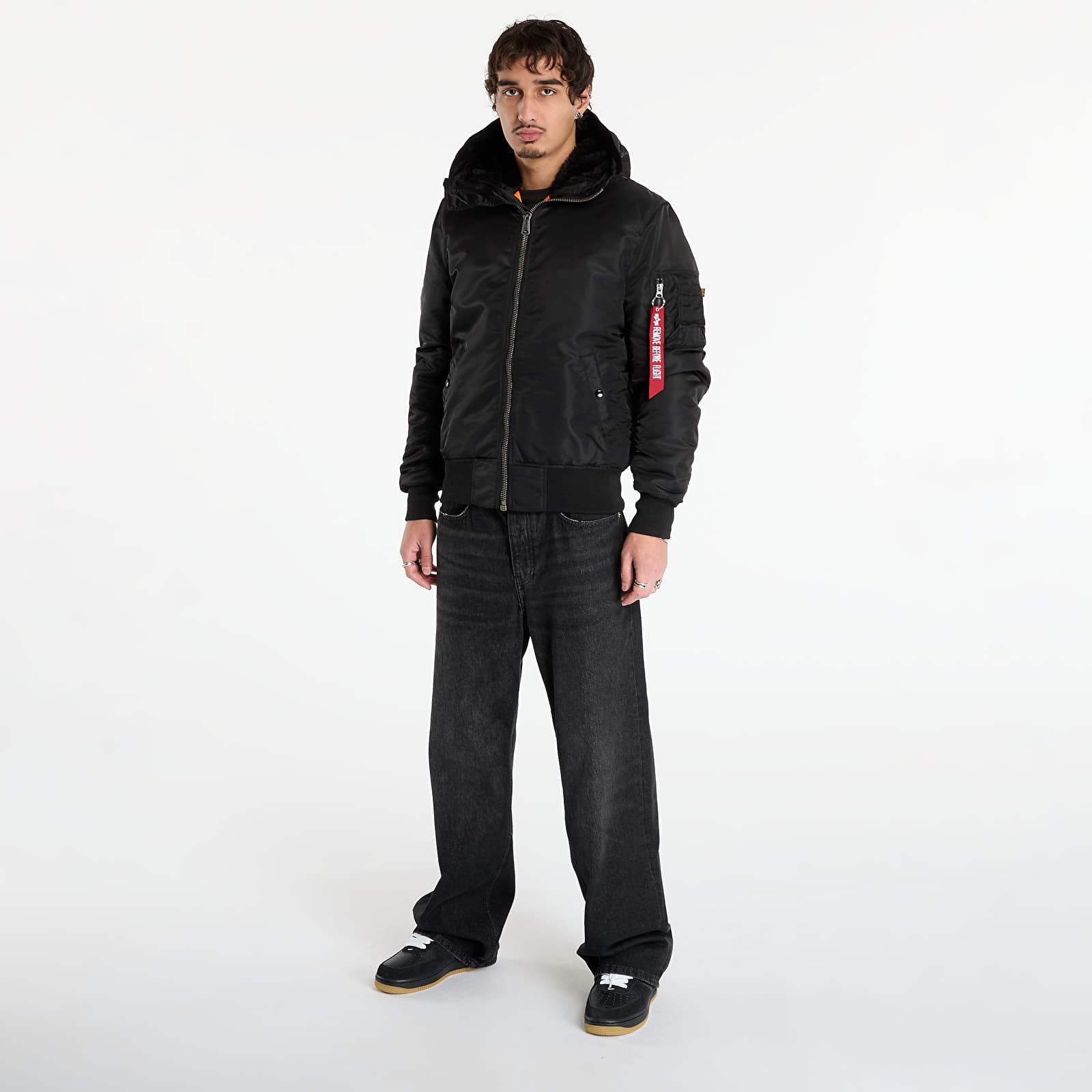 Men's jackets Alpha Industries MA-1 Hooded Black