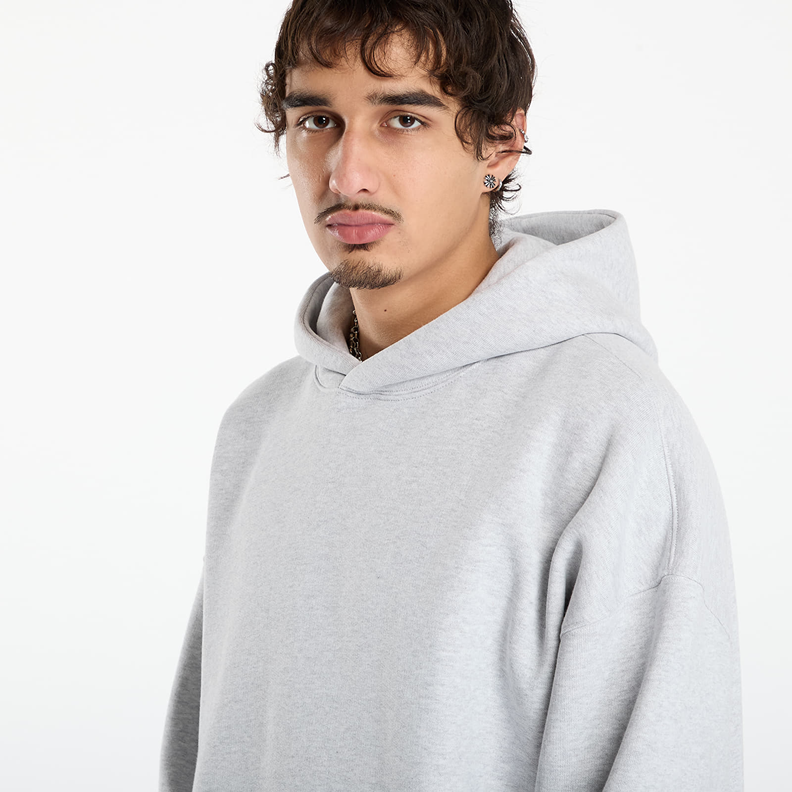 Hoodies voor heren REPRESENT Initial Boxy Oversized Hoodie UNISEX Ice Grey Marl